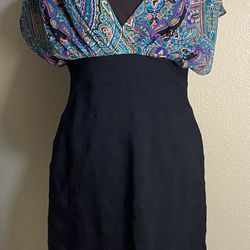 Black And Paisley Dress Size 14