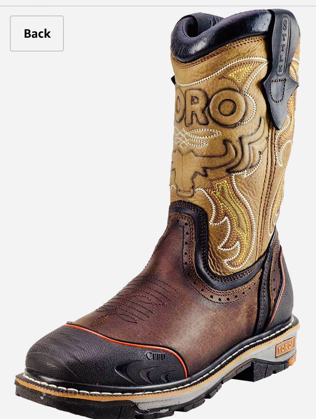 New work toro boots steel toes/Toro Bravo TRC3P 10" Brown Boots