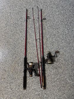 2 Vintage fishing poles