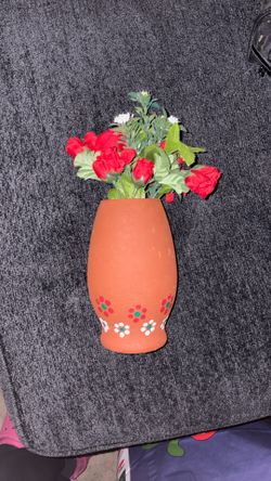 Vase With Fake Flowers 
