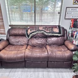 Couch and Rocking Loveseat 