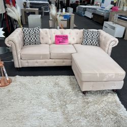 SECTIONAL MICROFIBER IVORY COLOR $499