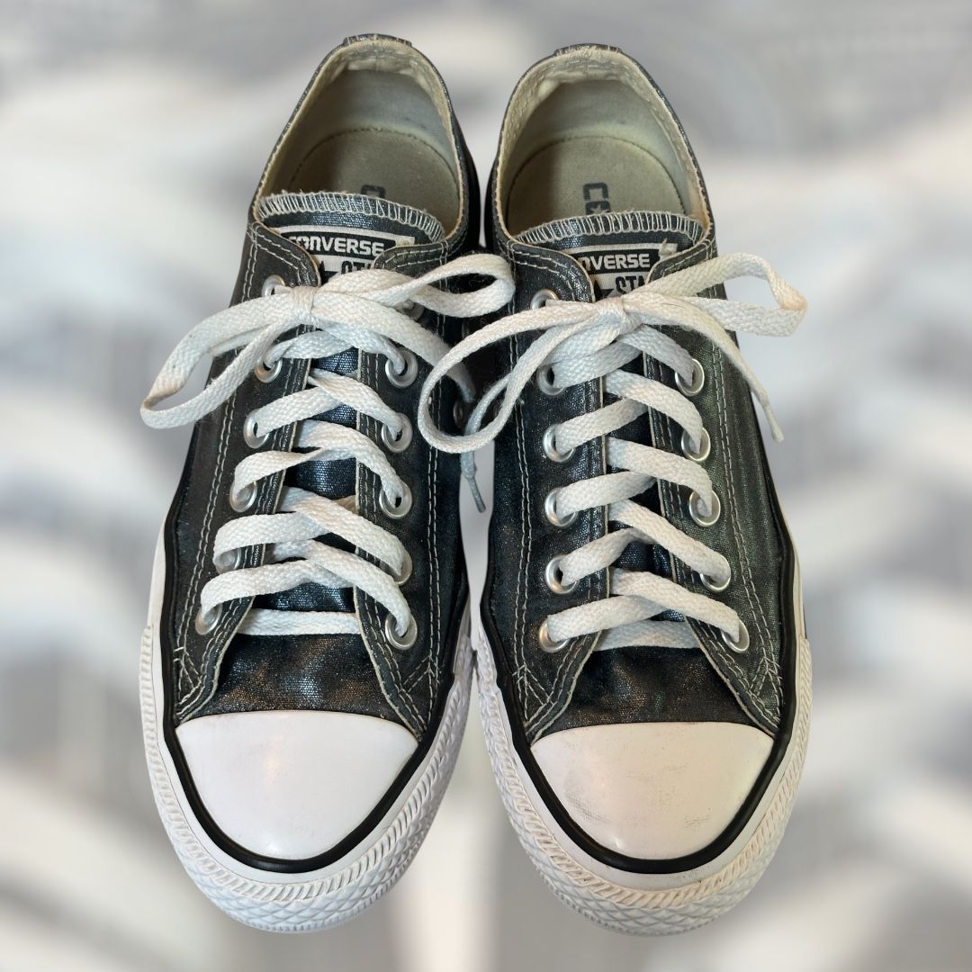Converse Chuck Taylor Low Tops All Star Metallic Blue Sneakers Women’s Size 7.5