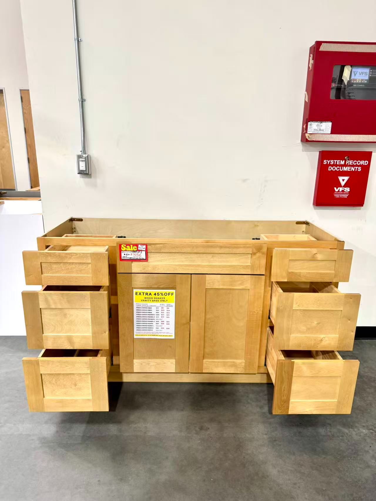 🔥 60” with 6 drawers Solid Wood Bathroom Cabinet Storage Vanity (205210 Series) Warehouse Clearance!