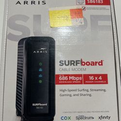 ARRIS Surfboard (16x4) DOCSIS 3.0 Cable Modem. Approved for Xfinity Comcast, Cox, Charter and Most Other Cable Internet Providers for Plans up to 400 