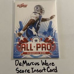 Demarcus Ware Dallas Cowboys Hall of Fame DE Score Short Print Insert Card. 