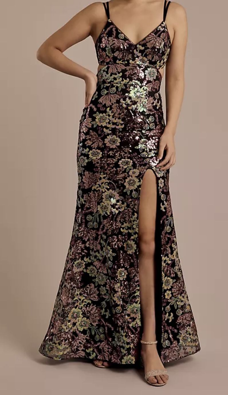 Floral Sequined Dress