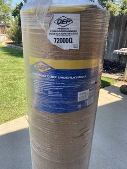 Flooring underlayment sound deadening cork