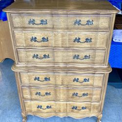 Thomasville 6 Drawer French Provincial Highboy Dresser Drawer Chest
