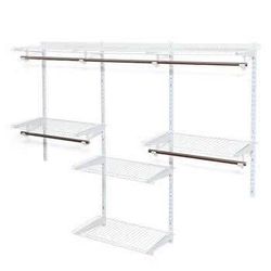 72 in. W Adjustable Closet Organizer System White Wall Mounted Wire Closet System with Shelf *New*