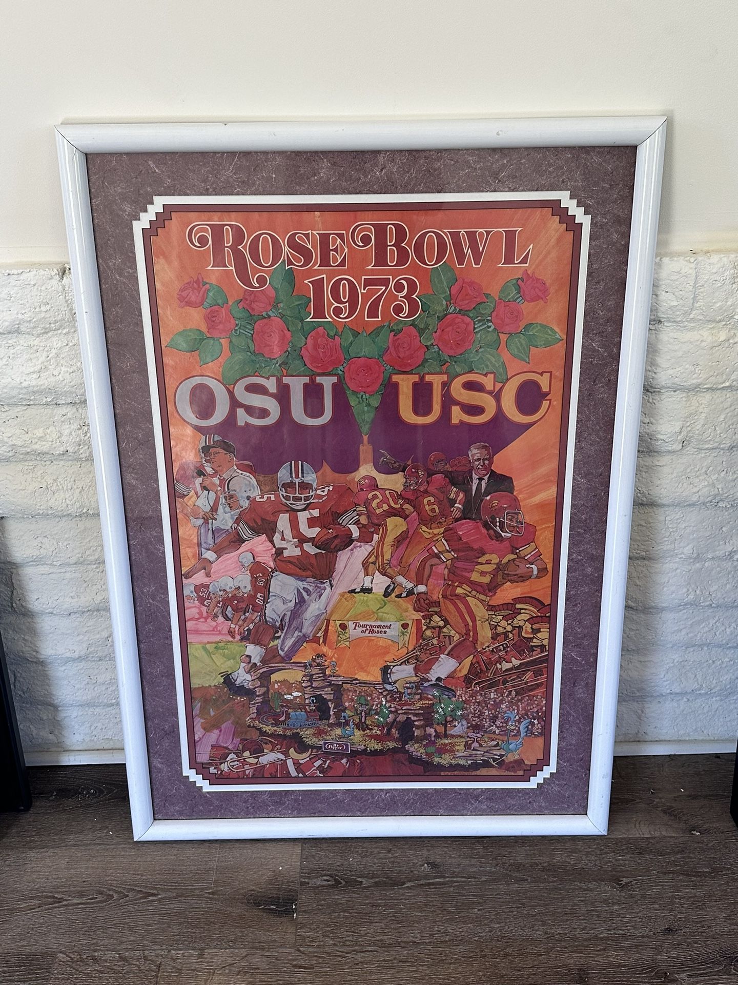 USC OSU 1973 Rose Bowl Poster