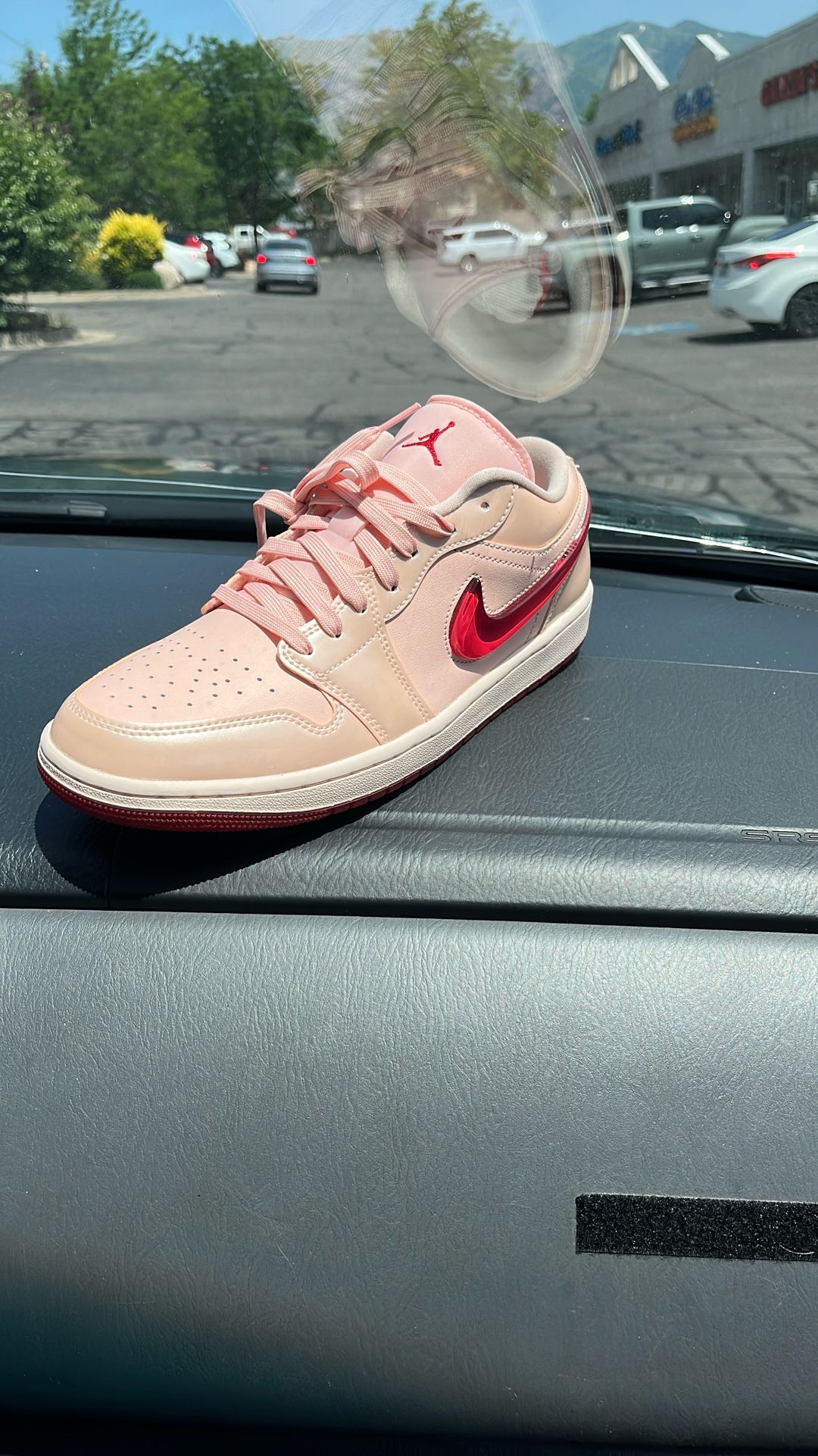 Jordan 1 Lows “pink” With Red Accent