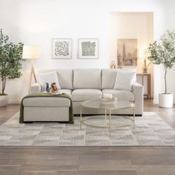 93” Bob’s Tan Sectional Couch