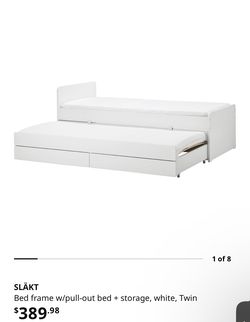 IKEA twin bed with pull out bed