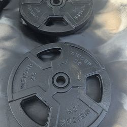 Weight Plates 1 Inch Standard $150 total price