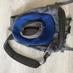 Classic Fashion Collection Pet Carrier Backpack Blue Grey Mesh Small Dog Cat 12"