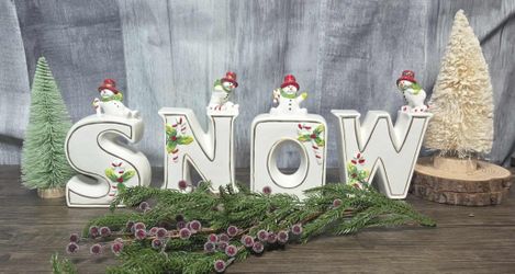NEW IN BOX: Decorative Mr. Christmas SNOW words