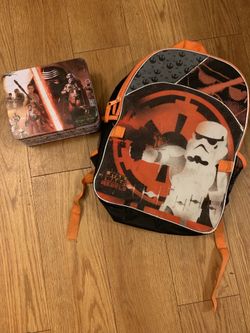 Star Wars lunch box and backpack