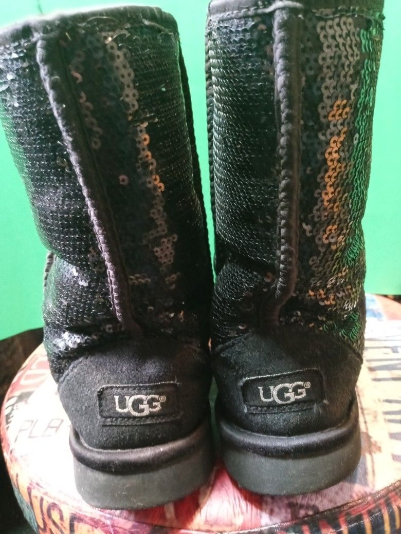 Uggs Boots With Black Sequins Women's Size 9