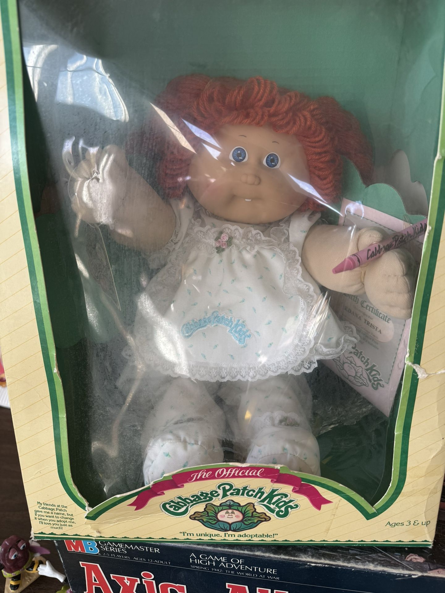 1983 Original Cabbage Patch Doll RARE Red Hair Blue Eyes In Box 