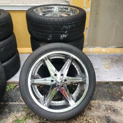 Set of DUB Big Homie 22 inch Chrome Rims 6 lug