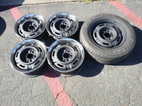 Five rally rims for front wheel drive minivan or car 5 on 4.5 lugs for ...