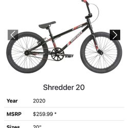 Haro Shredder 20 Red And Black 