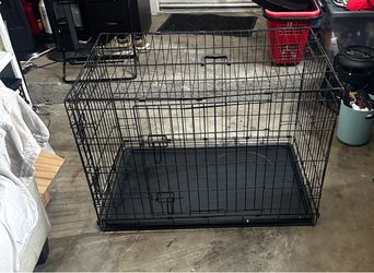 Large Black Folding Wire Dog Crate