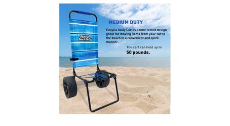 Beach Cart Dolly – Blue Striped
