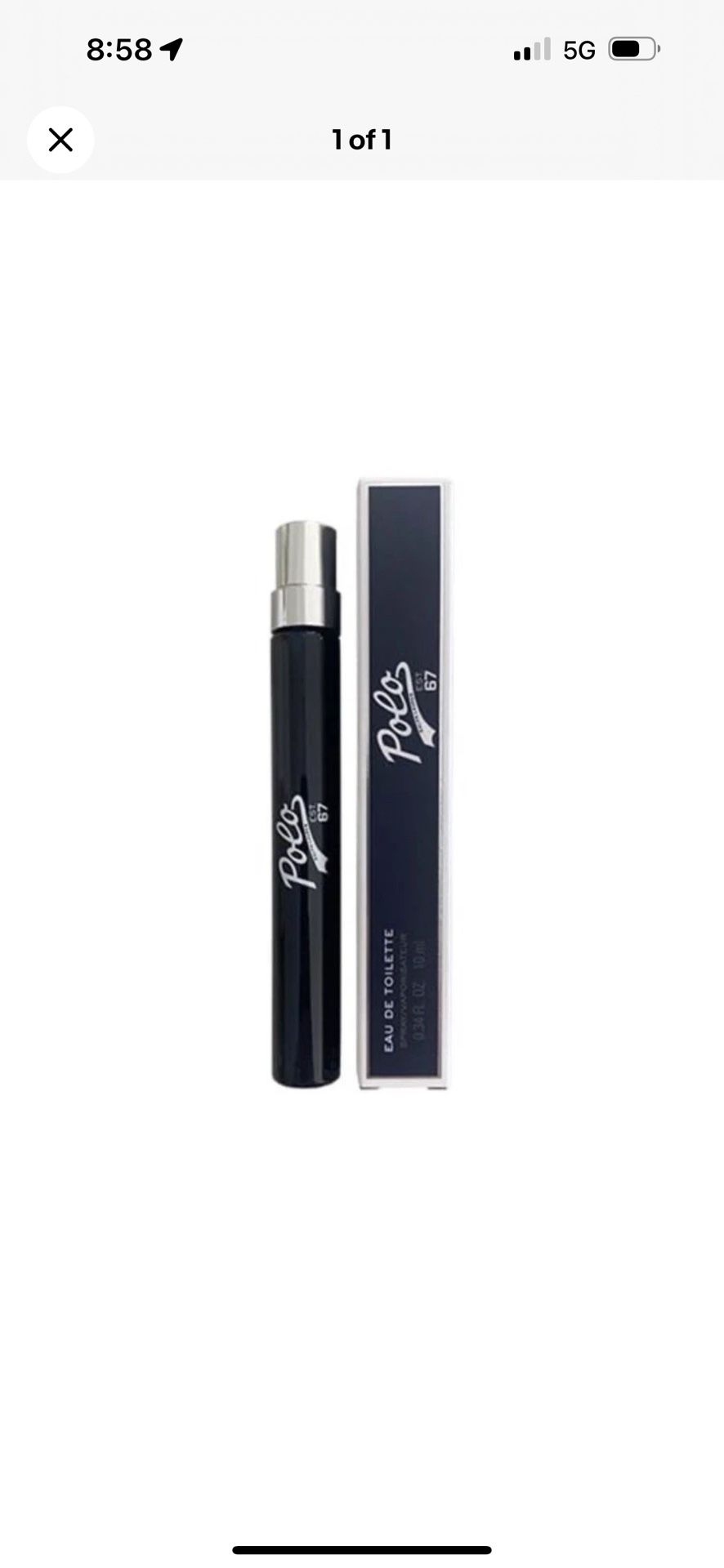 New—Ralph Lauren Polo Est. 67 Eau de Toilette Spray Travel Size 0.34 oz / 10 ml