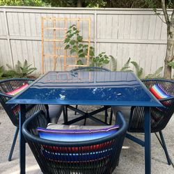 Outdoor Glass Top Dining Table