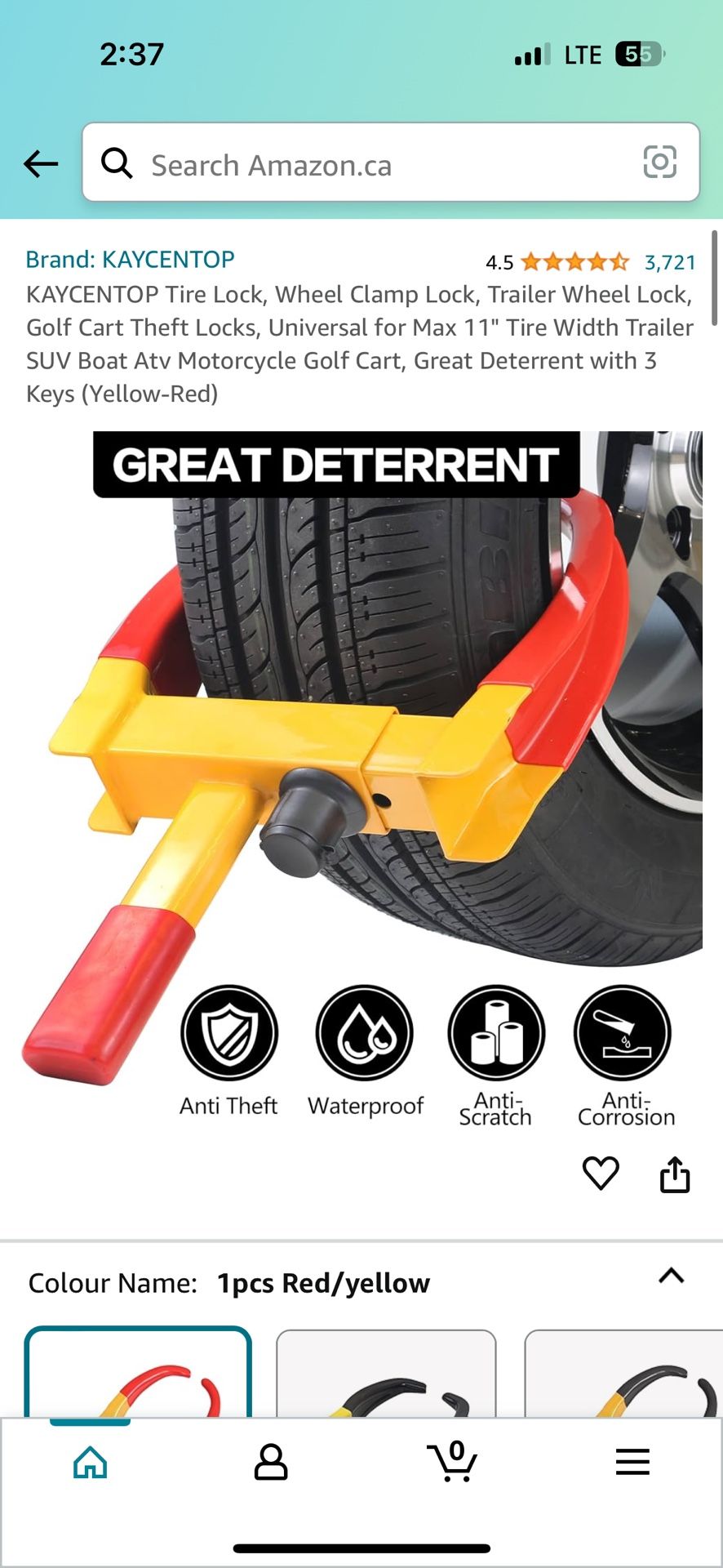 Kaycentop wheel lock