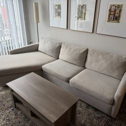 West Elm Trapeze Sectional (right arm chaise + left arm sofa)