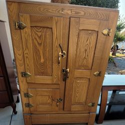 Solid Wood Antique Ice Box