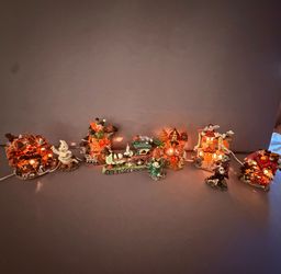 Halloween Village Lighted Figurine Set