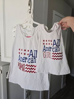 ALL 3 tank tops 4th of July Mama/Mom & daughters