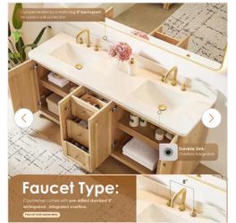 72” BATHROOM VANITY WITH DOUBLE SINK