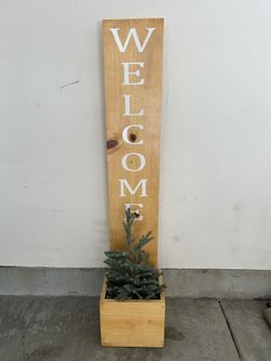 Welcome Sign Flower Box