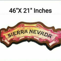 Vintage SIERRA NEVADA Wooden Sign 46"X 21" Inches Nice!