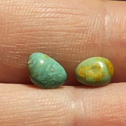 2.25ctw Kingsman Crystal Turquoise Crystals Set 2pcs. Arizona Turquoise 