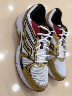 Size 13- Saucony Ride Millennium Y2K Metallic Gold Red (NO BOX)