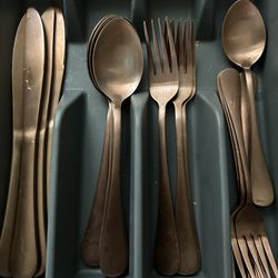 Rose Gold Silverware for 4