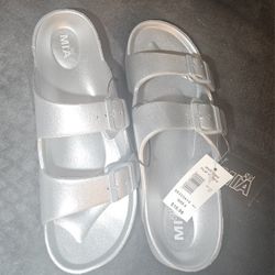 Ladies Girl Mia Silver Sandals