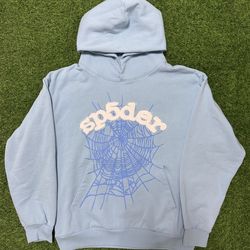 Sp5der Web Hoodie 🕷️💙 – Light Blue