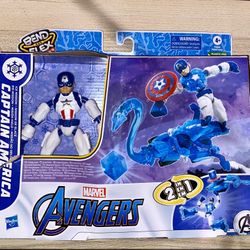 Avengers Marvel Bend and Flex Missions Captain America Ice Mission Figure, 6-Inch-Scale Bendable Toy with 2-in-1 Accessory