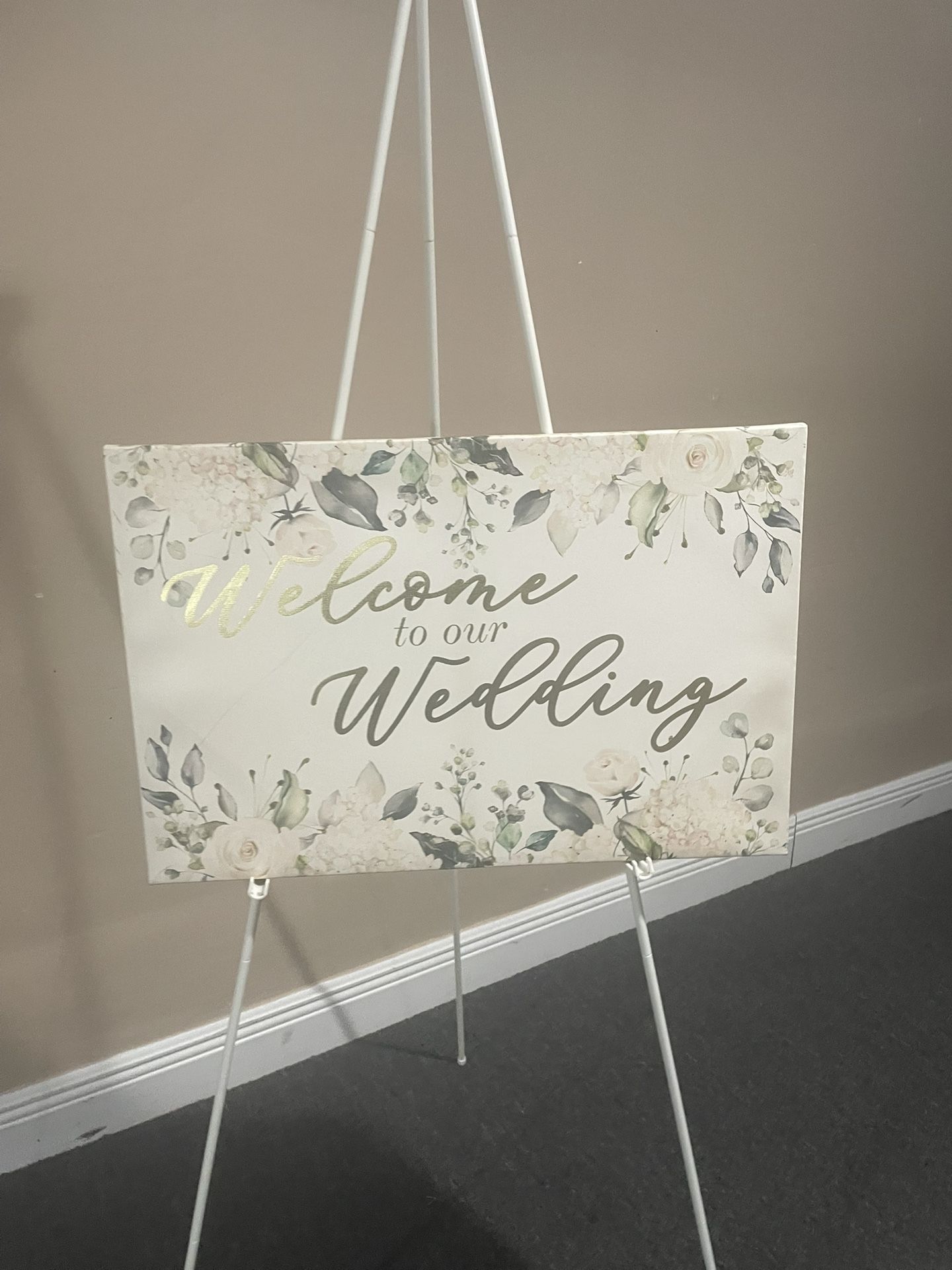 Welcome To Our Wedding Sign And Easel