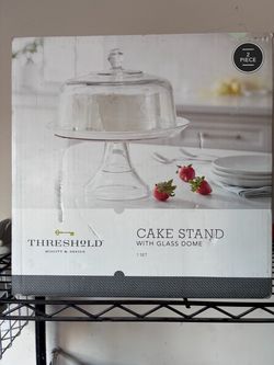 Threshold Glass Cake Stand with Dome