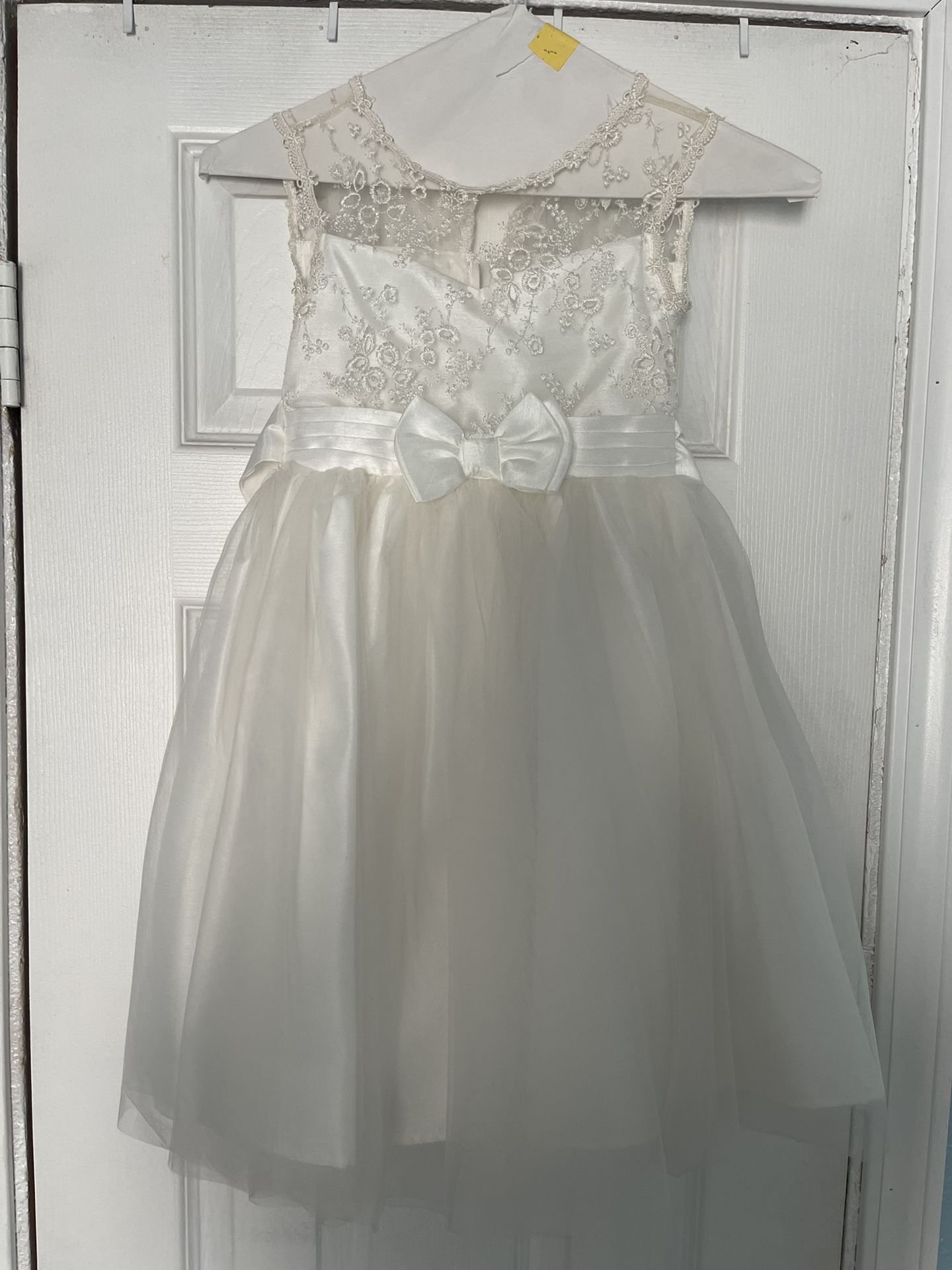 Girls White Formal Dress