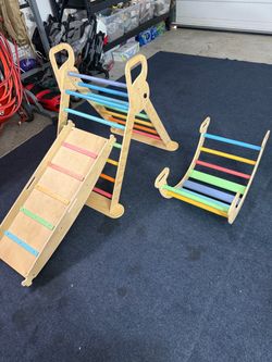 Kids wooden play gym