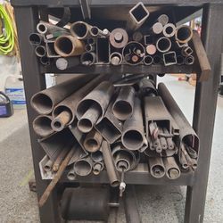 Assorted Sizes Shapes And Lengths Of Steel For Fabrication 
